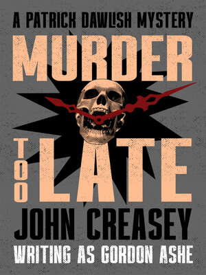 cover image of Murder Too Late